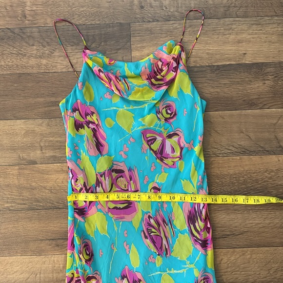 Betsey Johnson New York Vintage Size 10 Mermaid Whimsical 100% Silk Dress Floral - Picture 6 of 16